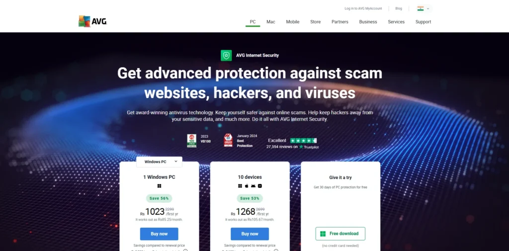 AVG Internet Security-Antivirus Software for Windows 11
