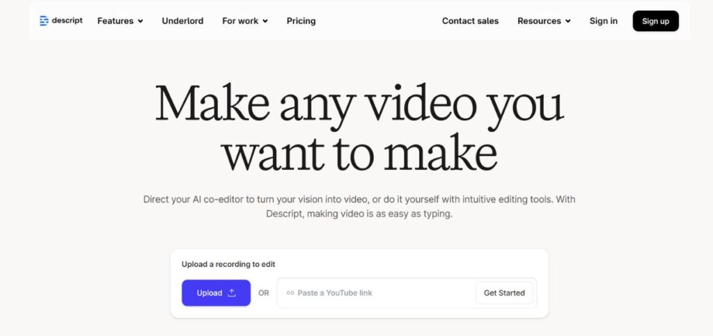 Descript-AI Video Generators for Faceless Content