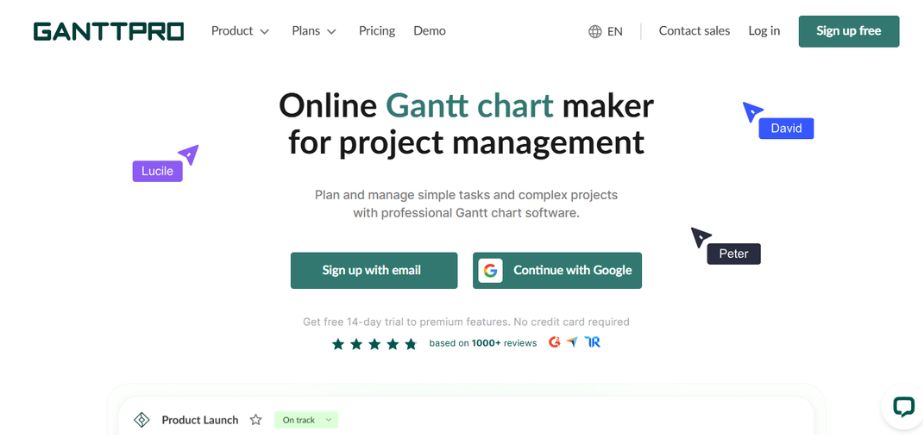 Gantt chart software - ganttpro