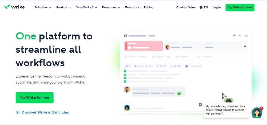 Gantt chart software - wrike