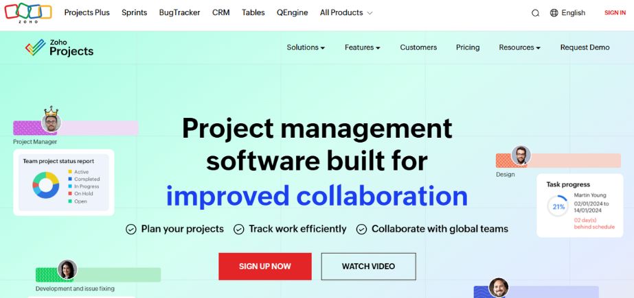 Gantt chart software - zoho