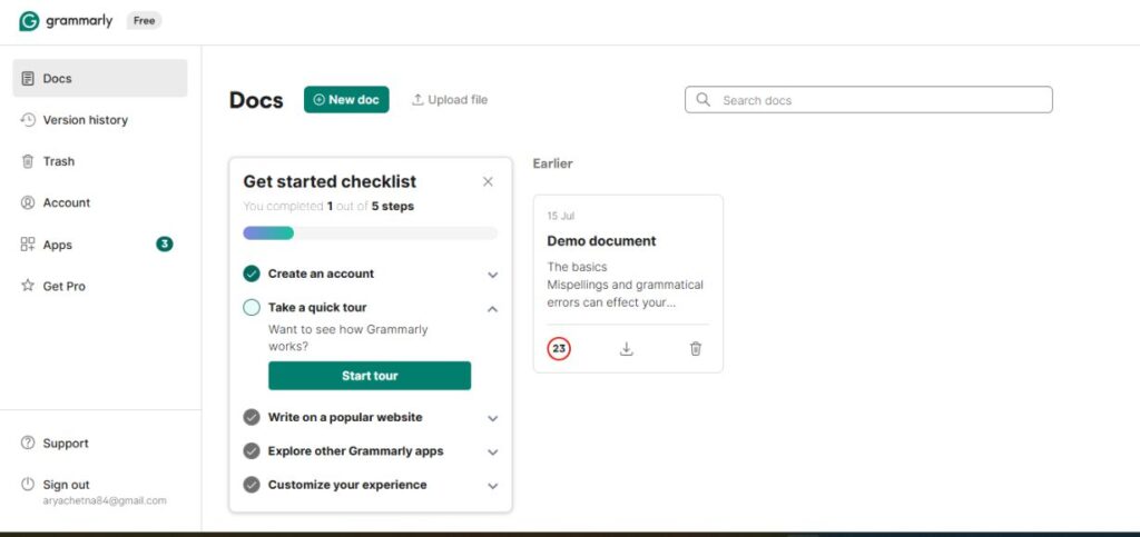 Grammarly- AI Business Plan Generators
