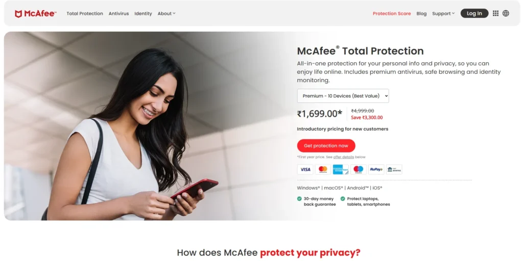 McAfee Total Protection-Antivirus Software for Windows 11