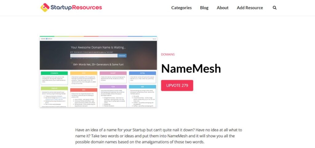 Name Mesh- AI Business Plan Generators