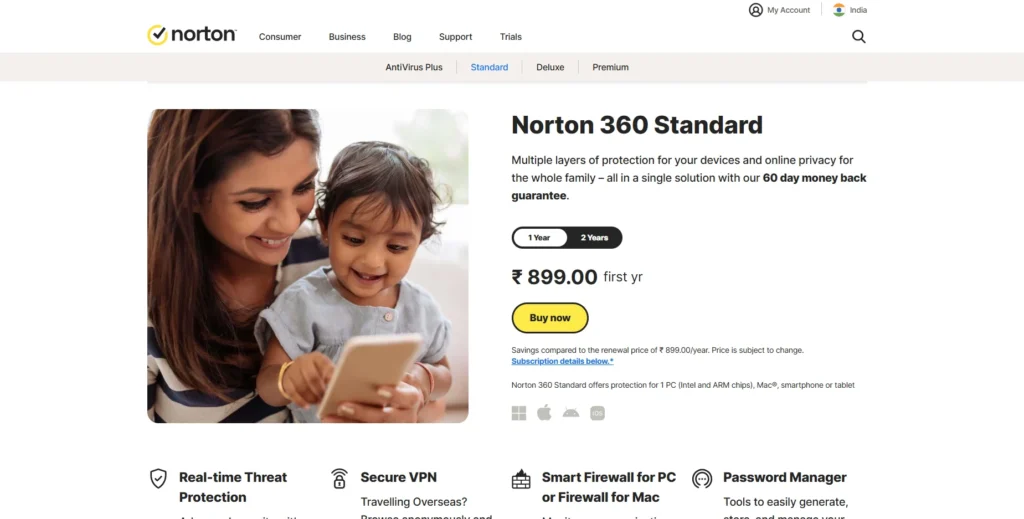 Norton 360 Standard-Antivirus Software for Windows 11