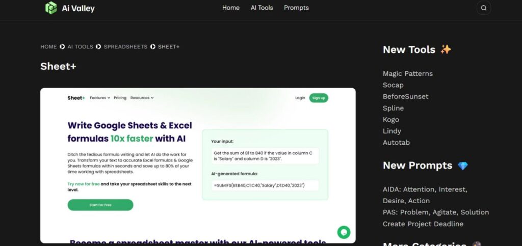 _Sheet+-AI Excel Formula Generators