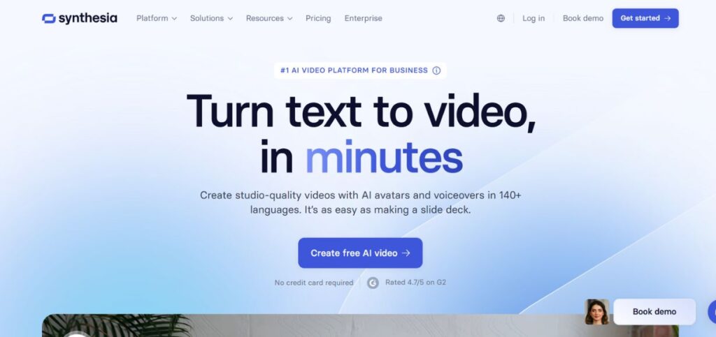 _Synthesia-AI Video Generators for Faceless Content