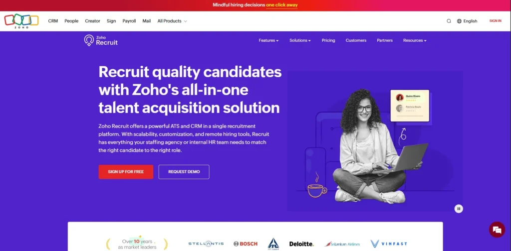 Zoho Recruit-Recruiting Automation Software