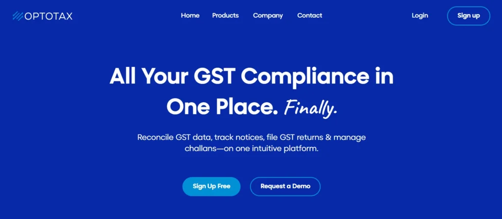 GST Return Filing and Billing Software - Optotax