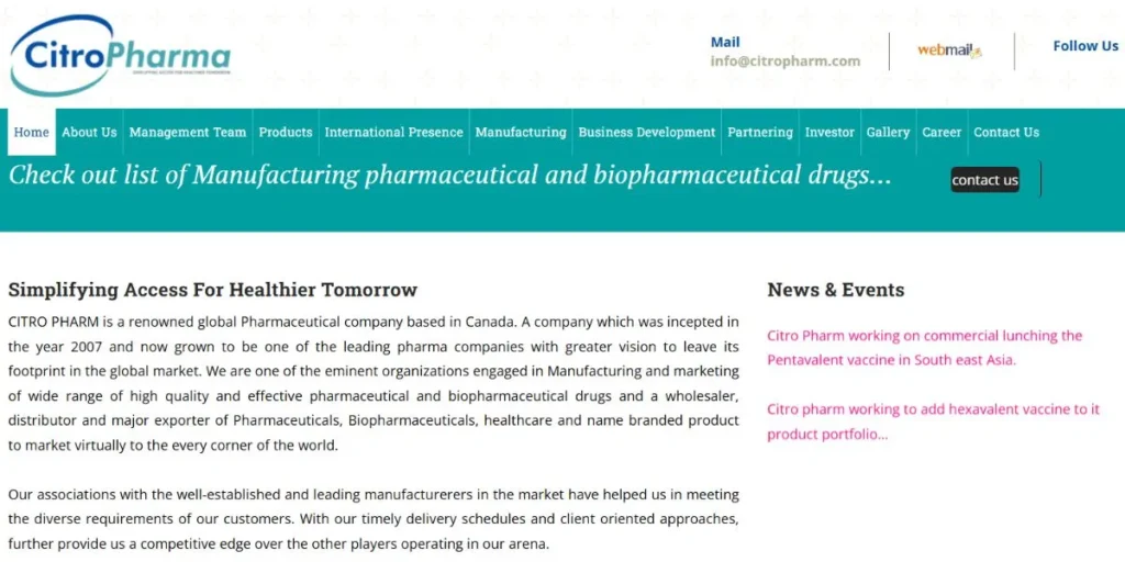 Pharma Companies in Bangalore