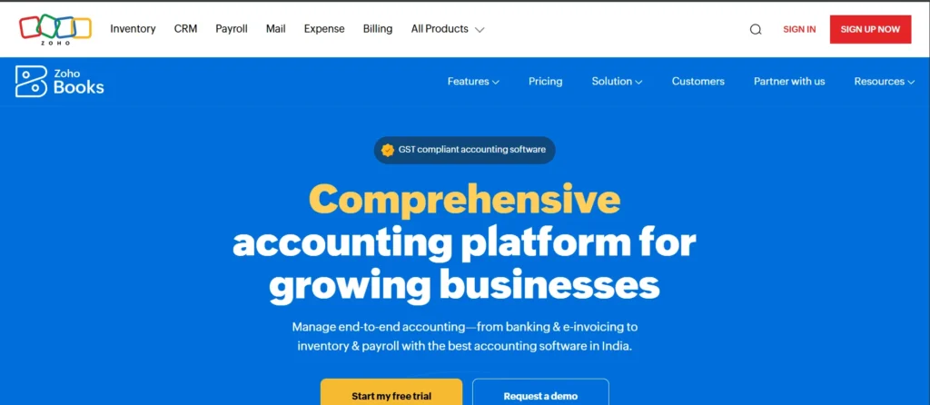 GST Return Filing and Billing Software - Zoho Books