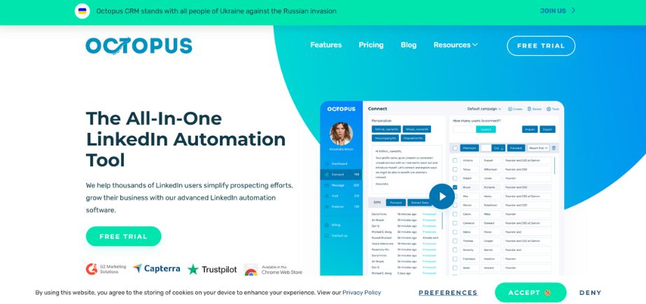 LinkedIn automation tools-octopus