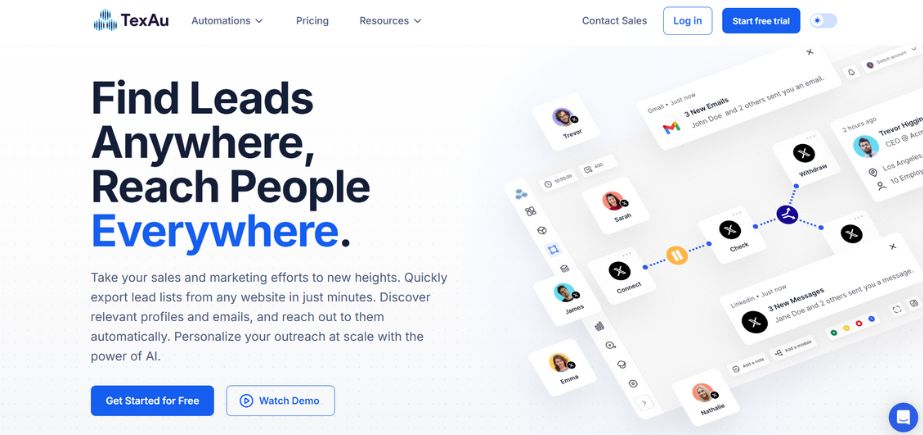 LinkedIn automation tools-texAu