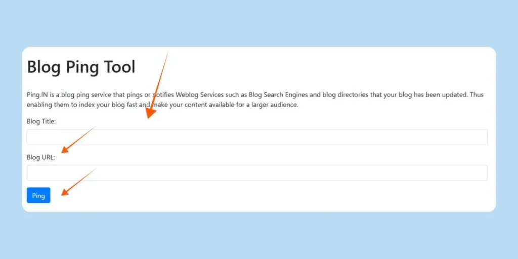 Ping Submission Sites