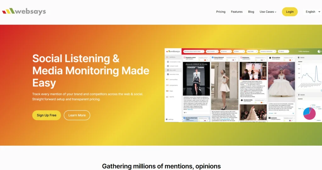 Websays (Free Tier)-Free Social Listening Tools
