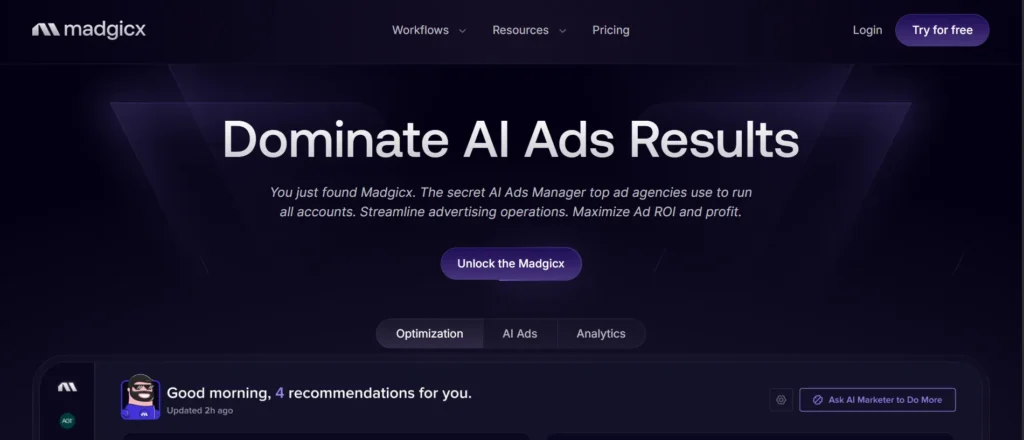 Madgicx - Facebook Ads Spy Tool