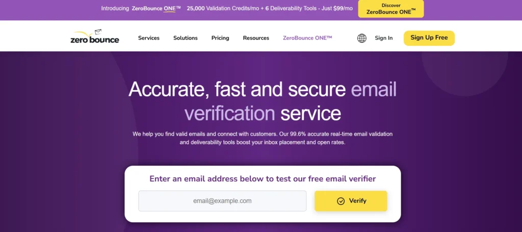 List Cleaning Tool - ZeroBounce