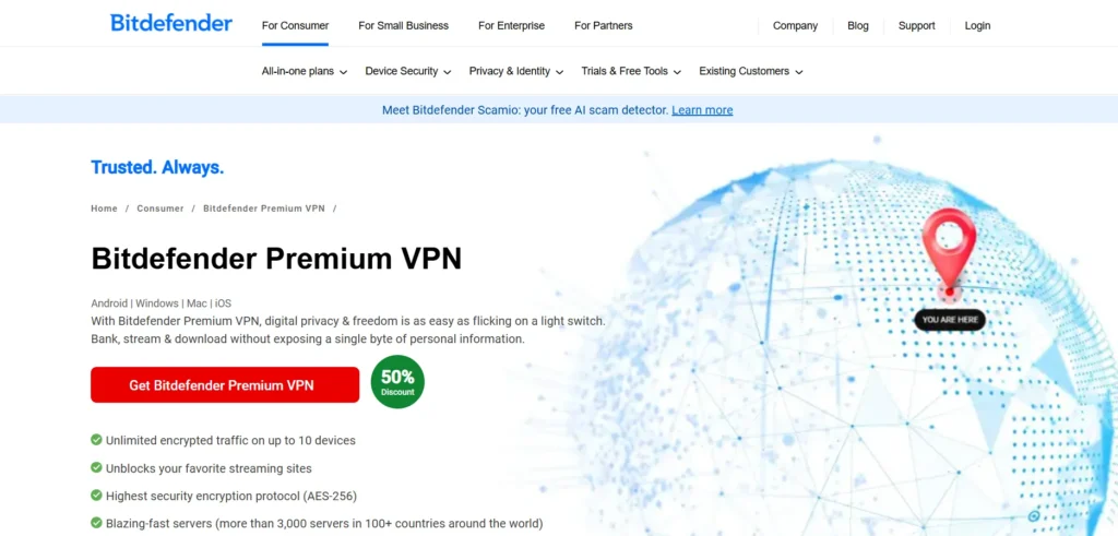 NordVPN Alternative: Bitdefender VPN
