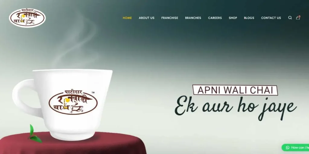 Patidar Rajwadi Chai Franchise Cost