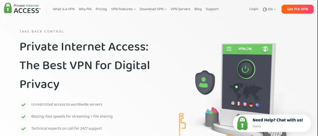 Private Internet Access - VPN for Chromebook
