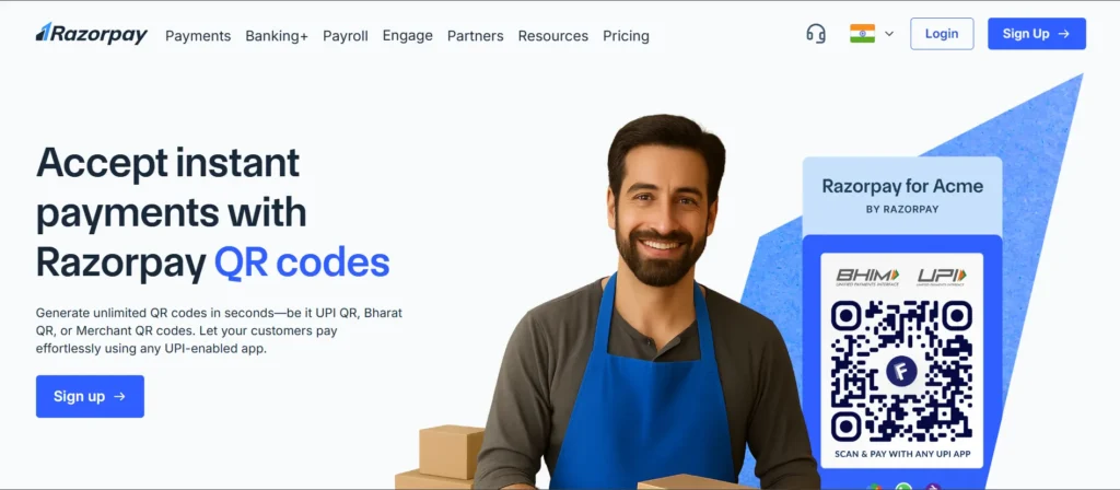 Razorpay UPI QR Code API -  - UPI QR Code Generators