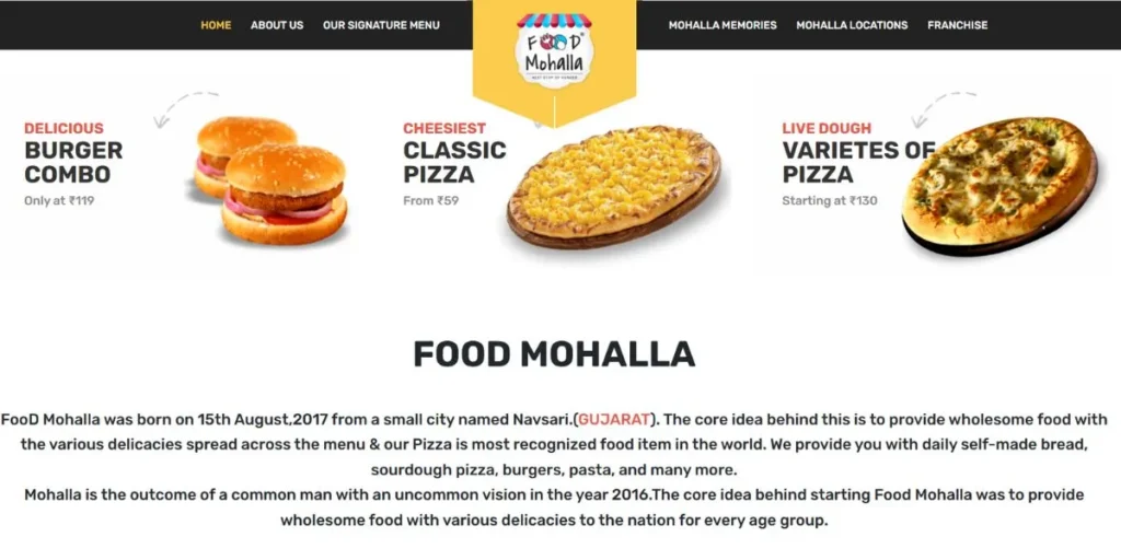 Food Mohalla - FOCO-Model Franchises