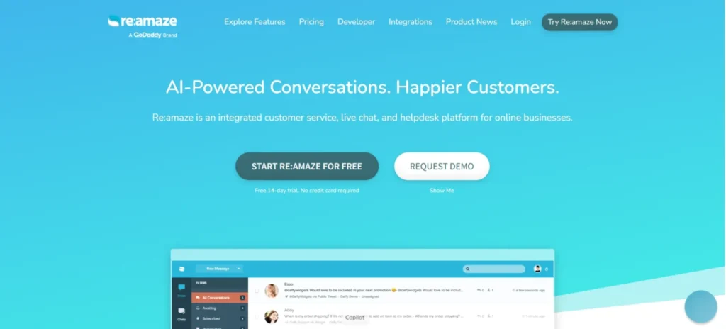 Chatbot for Shopify - Re:amaze