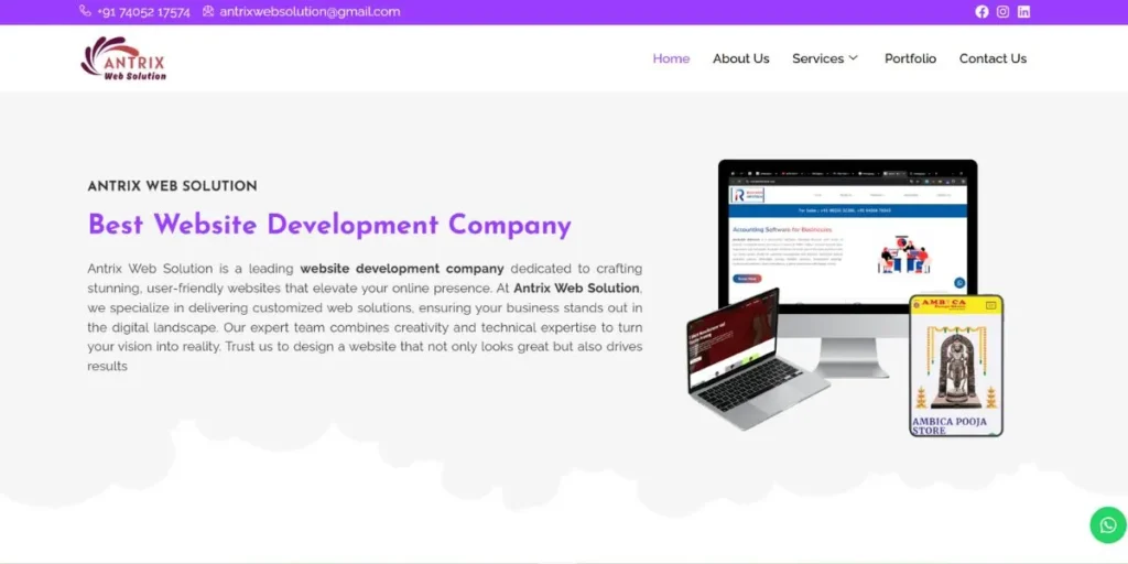 Antrix Web Solution - Website Development Companies in Vadodara