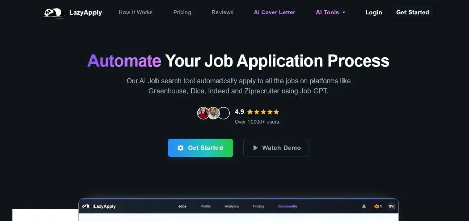 LazyApply - AI Tools for Job Search