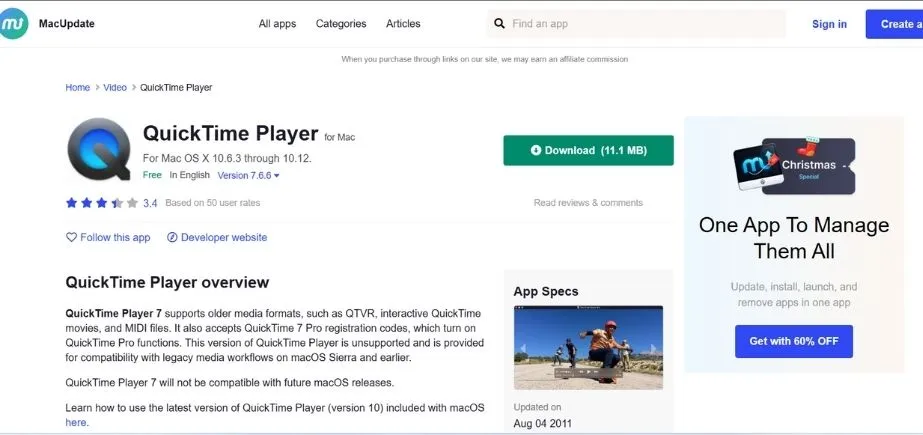 QuickTime Player - Best Screen Recording Software