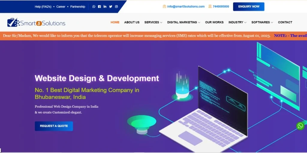 Smart 5 Solutions - Web Development Companies in Bhubaneswar