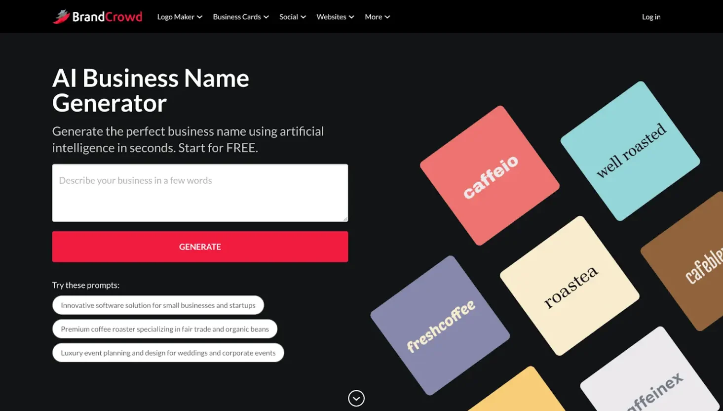 BrandCrowd- AI Business Plan Generators
